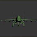 Shiny Green Fighter Jet Model With Sleek Design And Reflective Surface 3d model