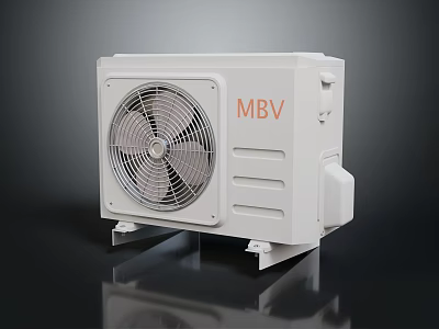 MBV White Air Conditioner Fan Efficient Cooling Device For Home And Office Use 3d model