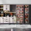 New Chinese Bookcase Combination 3d model