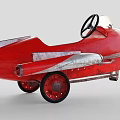 Vintage Red Toy Car With Retro Aesthetic And Unique Design