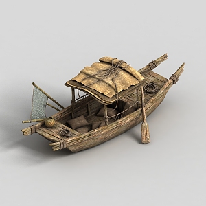 Chinese boat fishing boat 3d model