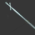 Ancient Decorative Sword With Spiral Pattern Metallic Blade And Ornate Hilt