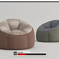 Comfortable Brown And Green Bean Bag Chairs For Modern Home Living Room