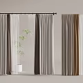 Stylish Roman Blinds In Neutral Tones For Modern Indoor Home Decor With Potted Plant