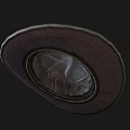 Stylish Brown Woven Hat With Leather Belt Buckle Design