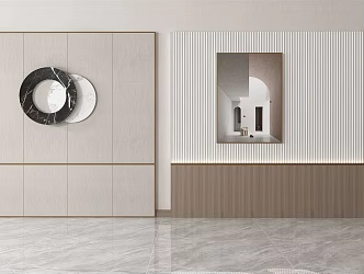 Modern background wall bedside wall 3d model