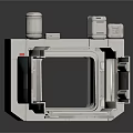 Futuristic Cabin Module Interior With Hatch Control Panel And Ventilation Unit