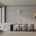 Modern table combination 3d model