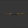 Traditional Wooden Bow with Intricate Carvings and Matching Arrow Handcrafted Ancient Weapon Design