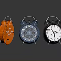 Colorful Alarm Clocks With Bell Design On Reflective Surface For Home Essentials