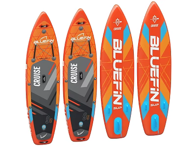 Bluefin Cruise Stand Up Paddle Boards With Orange And Blue Colorful Design 3d model