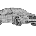 Car Display with Front and Rear Views and Wireframe Design Illustrations 3d model