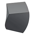 Minimalist Modern Gray Stool Featuring Unique Curved Geometric Sculptural Design Structure 3d model