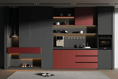 Modern Wine Cabinet Shoe Cabinet 3d model
