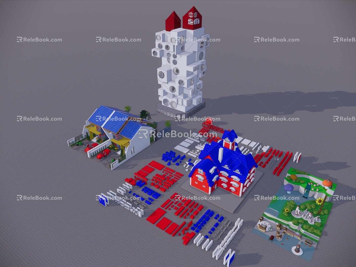 Lego Building Lego House Lego Building 3d model