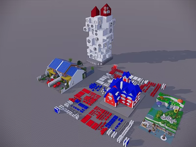 Lego Building Lego House Lego Building 3d model