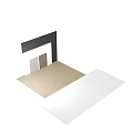 Double Doors in Beige and Dark Brown with Modern Design and Metal Handles