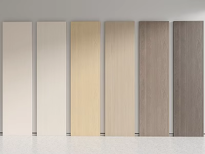 Wall Panels In Various Colors And Textures 3d model