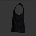 Black Sleeveless Vest With White TIME TO RISE Text For Casual Daily Use