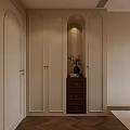 Cozy Bedroom Interior Design With Wooden Bed White Wardrobes Chandelier Rug And Blinds