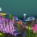 Modern Underwater World 3d model