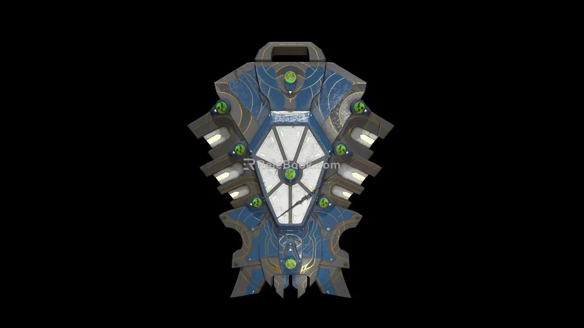 Shield Protection Shield Armor Weapon War Shield Sci-fi Equipment Game Equipment Death Shield Mechanical Shield Mecha Shield Sci-fi Shield PBR 3d model