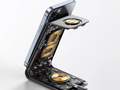 Smartphone Internal Components With Battery Camera Module Speaker And Circuit Board 3d model