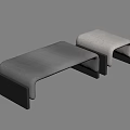 Modern Sofa Stool Casual Stool Stool Combination Changing Stool Rectangular 3d model
