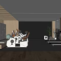 Spacious Modern Fitness Gym With Treadmills Exercise Equipment And Wooden Flooring