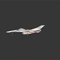 Sleek White and Orange Airplane Model with Streamlined Design Black Accents and Wings
