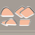 Ceiling lamp triangular ceiling lamp square geometric combination bedroom living room children simple ceiling lamp 3d model