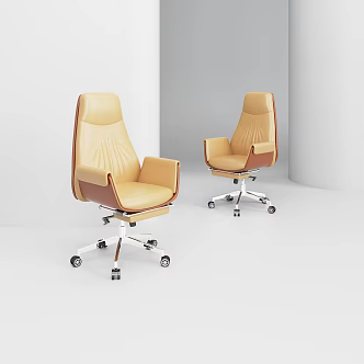 Modern Meeting Chair Leather Chair Leisure Chair Office Chair 3d model