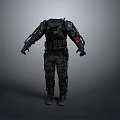 Essential Tactical Life Supplies With Black Design Multiple Pockets Red Logo
