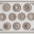 European-style lamp panel line carved Roman column plaster line corner line pillar 3d model