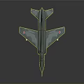 Green Camouflage Space Aircraft Model With Red Blue Insignia For Cosmic Exploration