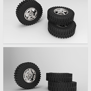 Modern tires Motor vehicle tires 3d model