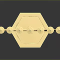 Elegant Golden Menorah With Seven Branches And Ornate Base Design