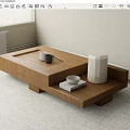 Square tea table 3d model