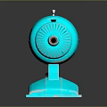 Turquoise Vintage Electric Fan With Metal Grid And Stable Base Design
