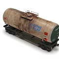 Industrial Railway Tanker Car For Shipping Transportation With Metal Body And Wheels