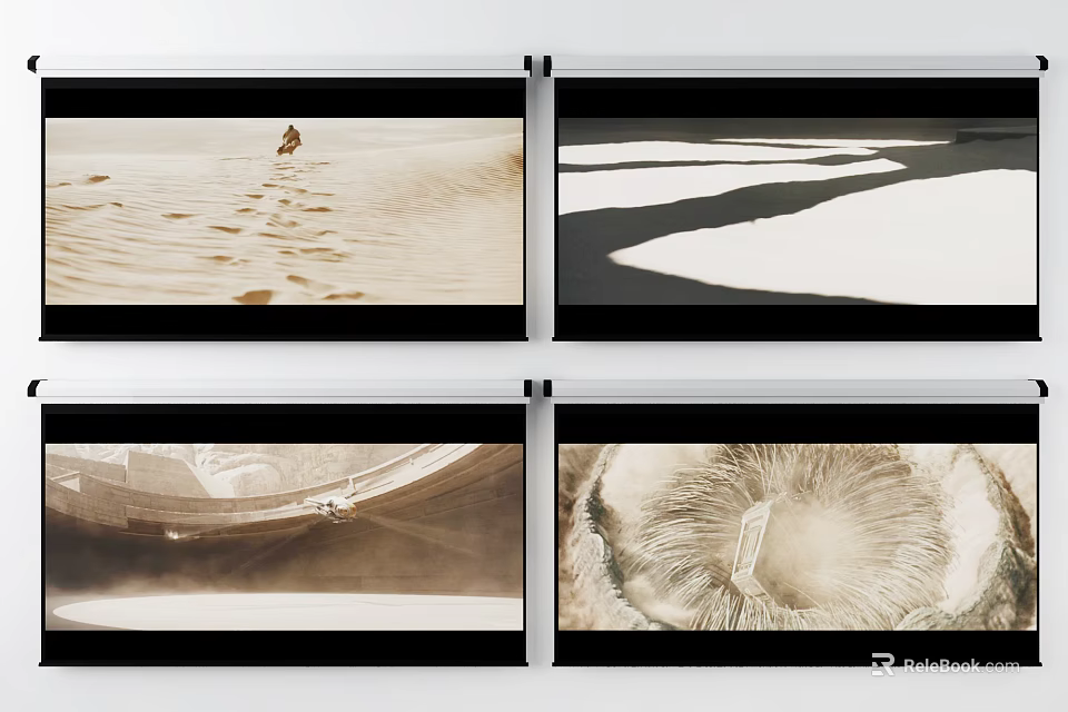 Advanced Projection Monitoring System Displaying Multiple Surveillance Scenes And Real Time Views 3d model 