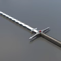 Sword Long Sword Big Sword Silver Snake Sword Eternal Sword Game Sword Curved Sword Cold Weapon Low Face Number Low Model Simple Model Times Movie and TV Level Super Realism 3d model