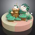 Frog Balloon Game Environment Game Scene Fairy Tale Magic Scene 3d model