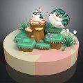 Frog Frog Balloon Game Environment Game Scene Fairy Tale Magic Scene 3d model