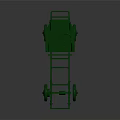 Modern cart trolley flatbed 3d model