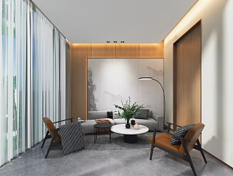 Modern reception area 3d model