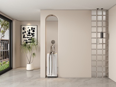 Entrance aisle partition model