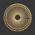 Bamboo Woven Cylindrical Stool with Grid Design and Natural Tone