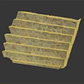 Wood Stone Decorative Material Sample with Stepped Structure Natural Texture and Color Tones