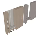 Light Wooden Entryway Cabinet And Side Cabinet With Storage Shelves And Cushioned Bench
